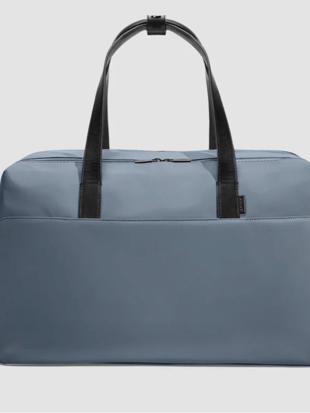 Away Coast Blue Weekender Duffel Bag with Black Handles
